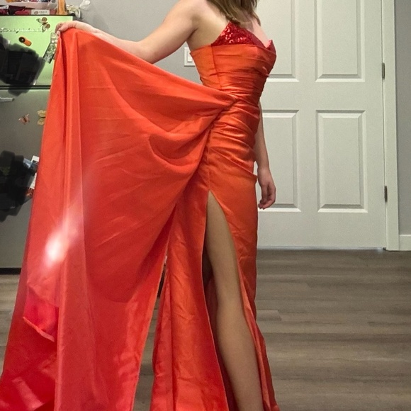 Orange Prom or Pageant Dress - Picture 1 of 7